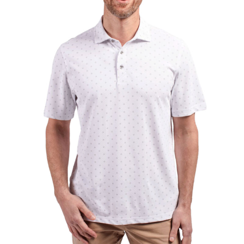 Cutter & Buck Virtue Eco Pique Tile Print Recycled Mens Big & Tall Polo Thumbnail