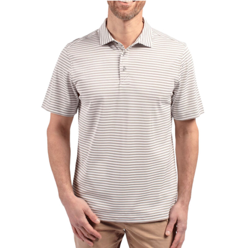 Cutter & Buck Virtue Eco Pique Stripe Recycled Mens Polo Thumbnail