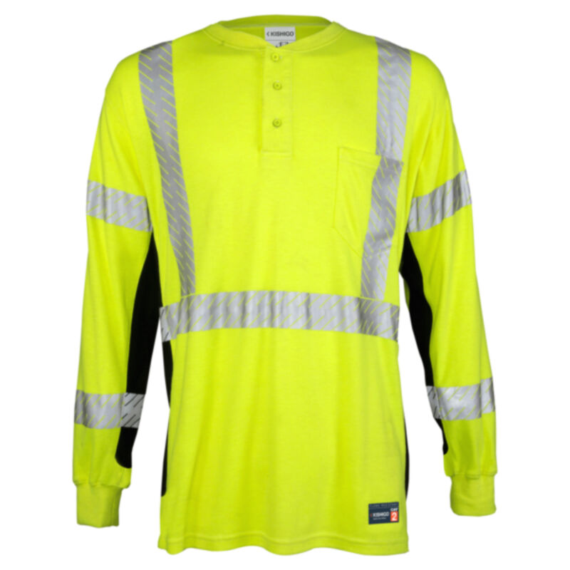 Unisex Tall FR Long Sleeve Henley T-Shirt Thumbnail