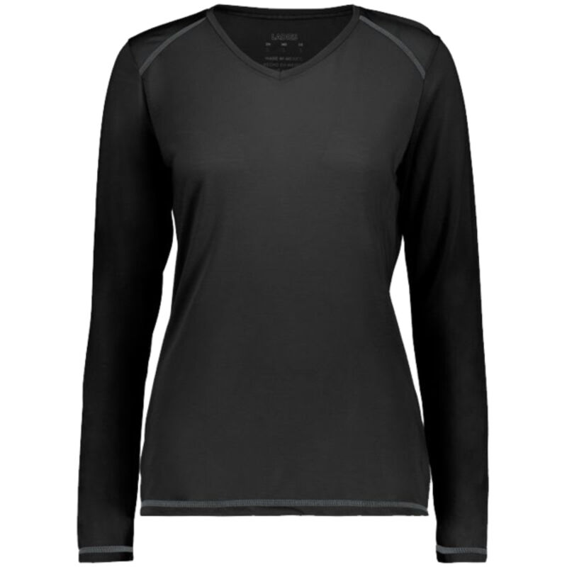Ladies Super Soft-Spun Poly Long Sleeve Tee Thumbnail