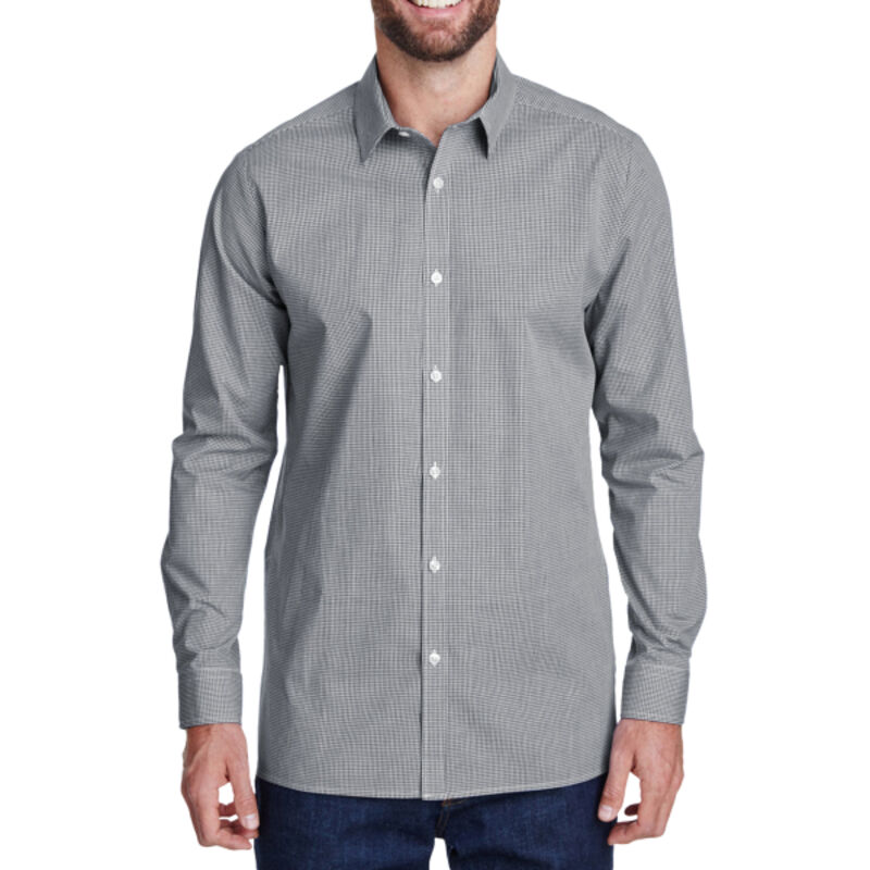 Men's Microcheck Gingham Cotton Shirt Thumbnail