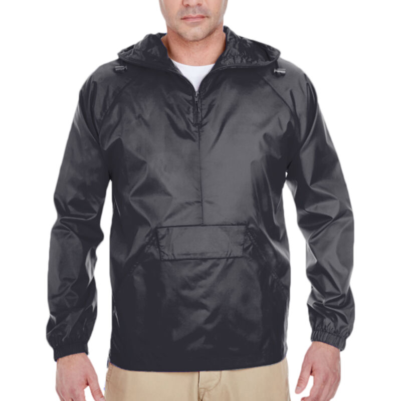 Quarter-Zip Hooded Pullover Pack Away Jacket Thumbnail