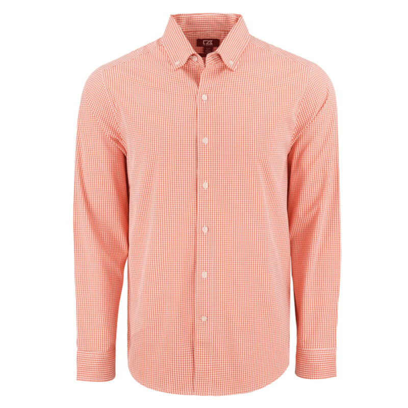 Cutter & Buck Skyline Epic Confidence Recycled Gingham Mens Long Sleeve Dress Shirt Thumbnail
