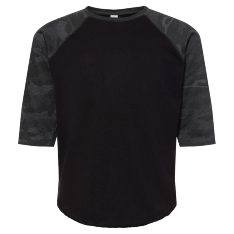 Youth Baseball Fine Jersey Three-Quarter Sleeve Tee Thumbnail