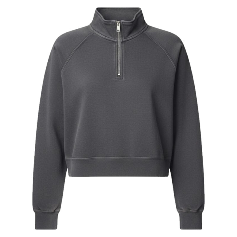 Women's Garment-Dyed Mid-Length Quarter-Zip Sweatshirt Thumbnail