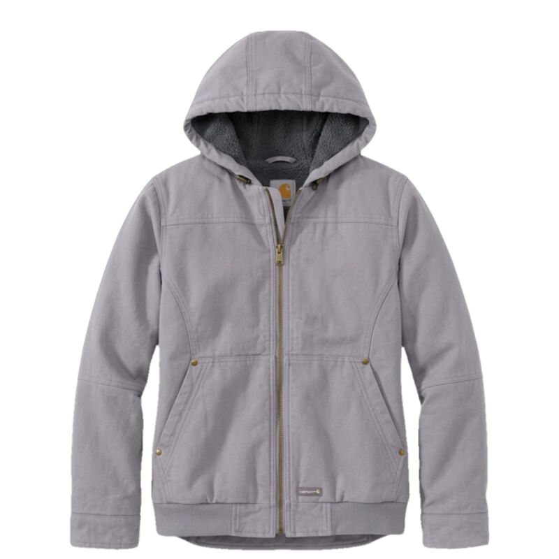 Women's Sherpa-Lined Twill Hooded Jacket Thumbnail