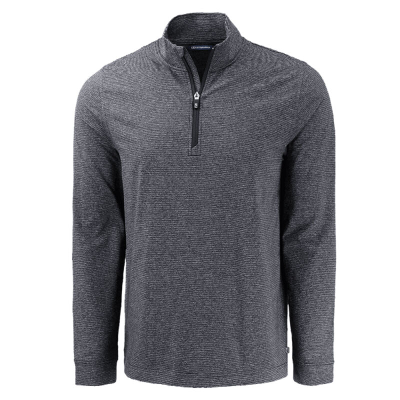 Cutter & Buck Adapt Recycled Soft Knit Stripe Mens Quarter Zip Pullover Thumbnail