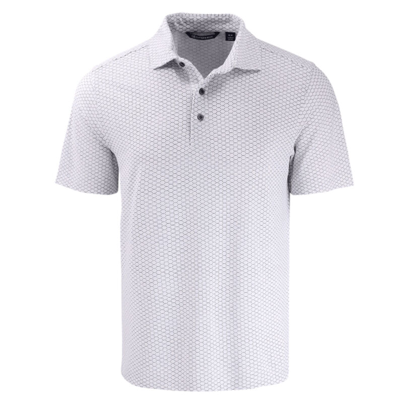 Cutter & Buck Virtue Recycled Hex Print Featherlight Pique Mens Big & Tall Polo Thumbnail