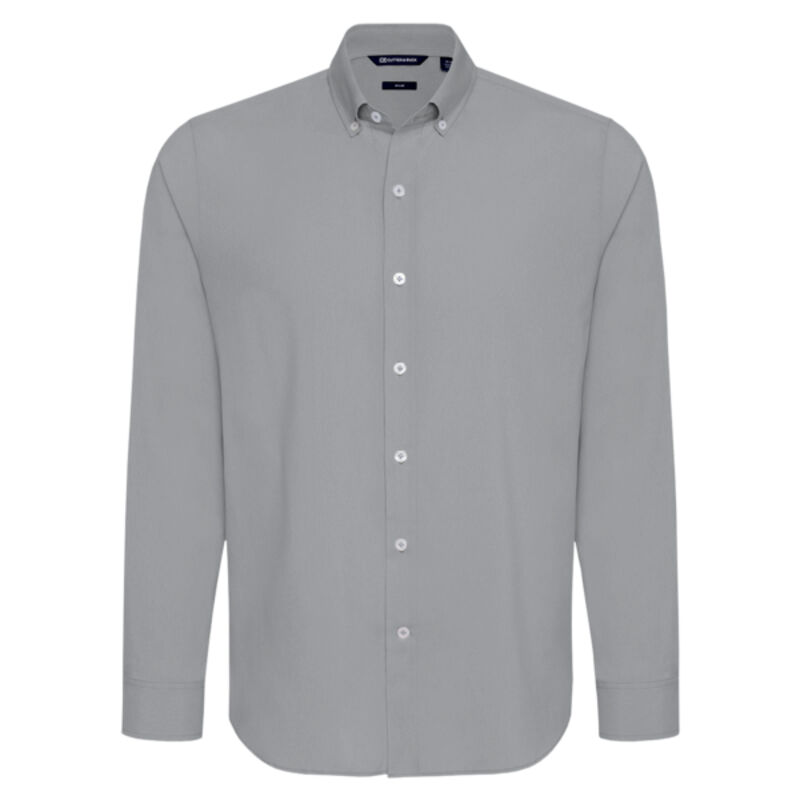 Cutter & Buck Skyline End on End Recycled Long Sleeve Mens Big & Tall Dress Shirt Thumbnail