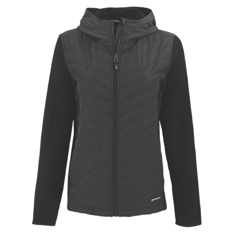 Cutter & Buck Woodland Epic Versatility Recycled Insulated Fleece Womens Hooded Full Zip Jacket Thumbnail