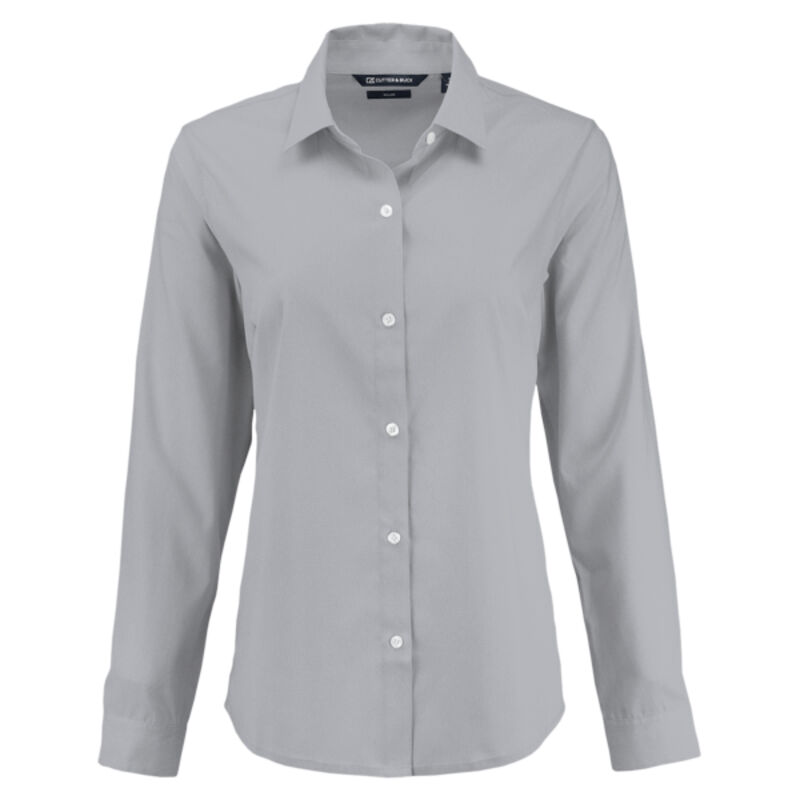 Cutter & Buck Skyline End on End Recycled Long Sleeve Womens Dress Shirt Thumbnail