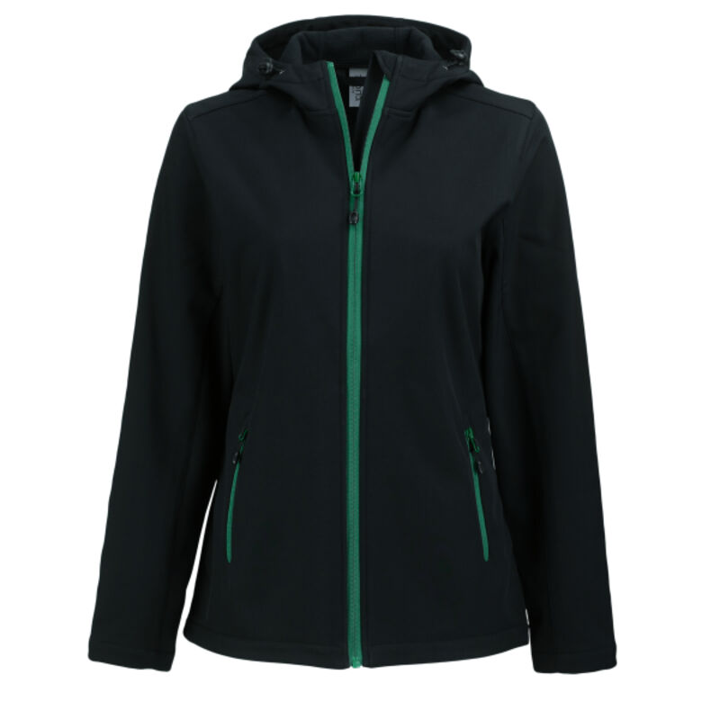 Clique Tempo Recycled Stretch Softshell Womens Full Zip Hooded Jacket Thumbnail
