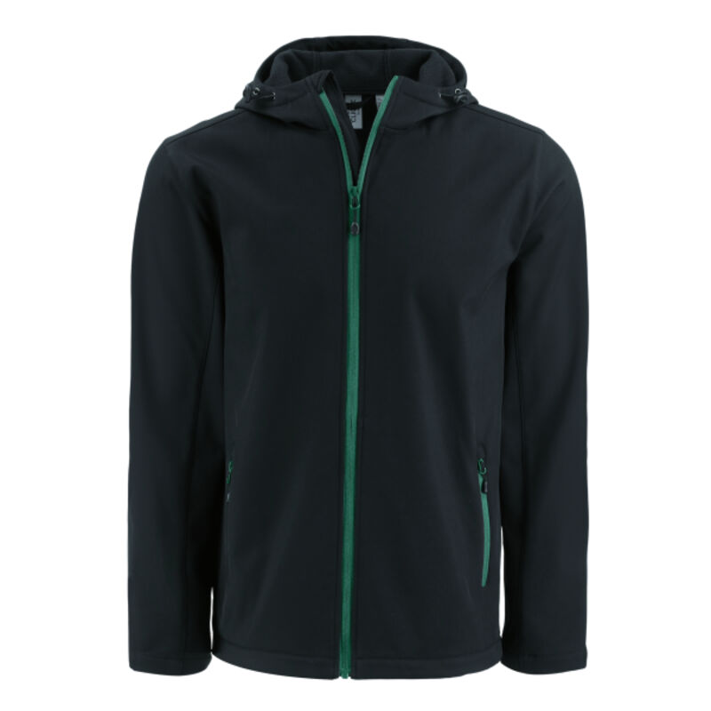 Clique Tempo Recycled Stretch Softshell Mens Full Zip Hooded Jacket Thumbnail