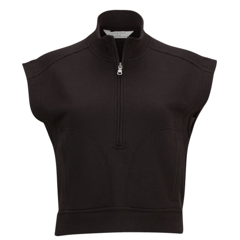 Women's French Terry Half-Zip Short Sleeve Sweatshirt Thumbnail