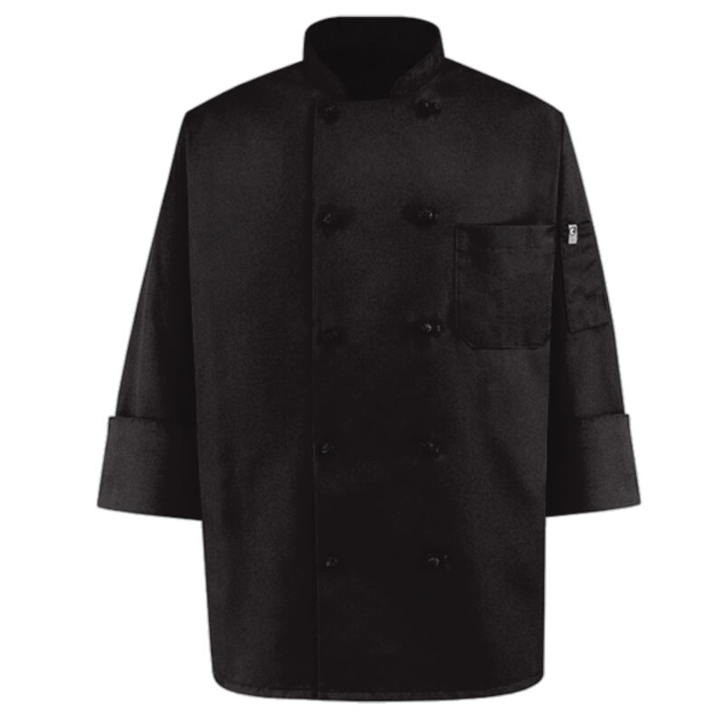 Black Knot Button Chef Coat Thumbnail