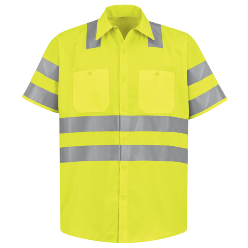 Men's High Visibility Safety Short Sleeve Work Shirt Thumbnail