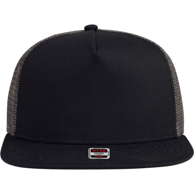 OTTO CAP "OTTO SNAP" 5 Panel Mid Profile Mesh Back Trucker Snapback Hat Thumbnail