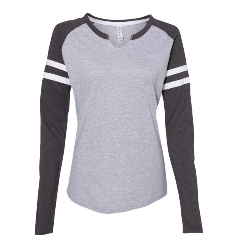 Women's Fine Jersey Mash Up Long Sleeve T-Shirt Thumbnail