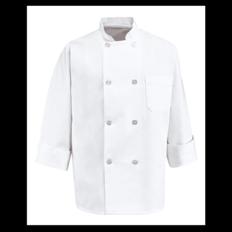 Eight Pearl Button Chef Coat - Tall Sizes Thumbnail