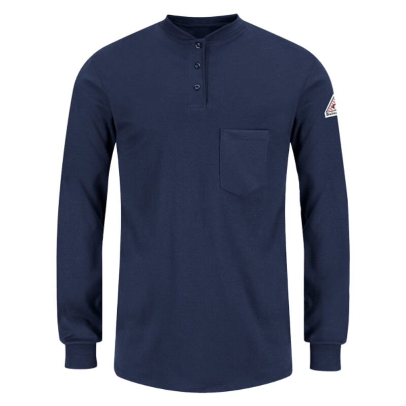 Women's Long Sleeve Tagless Henley Shirt Thumbnail