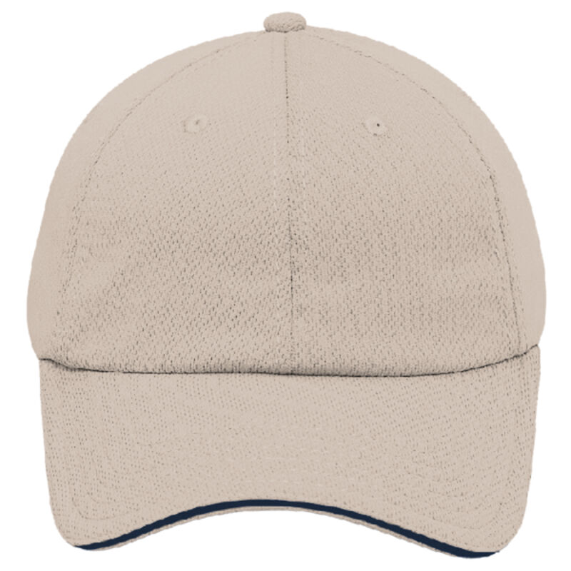 OTTO Cool Comfort Polyester Cool Mesh Sandwich Visor w/ Striped Closure Six Panel Low Profile Baseba Thumbnail