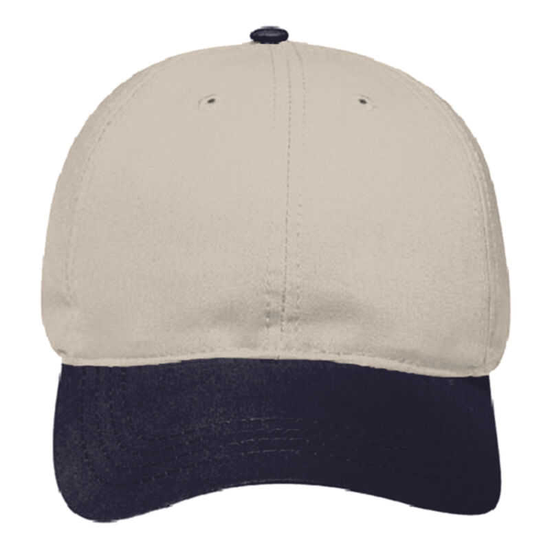 OTTO Brushed Cotton Blend Twill Soft Visor Six Panel Low Profile Baseball Cap Thumbnail