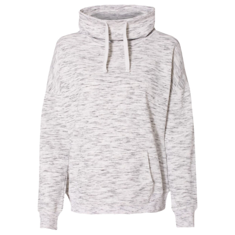 Women's Melange Fleece Cowlneck Pullover Thumbnail