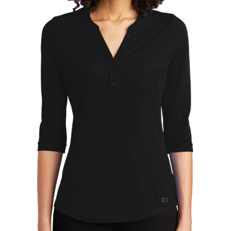 ® Ladies Jewel Henley Thumbnail