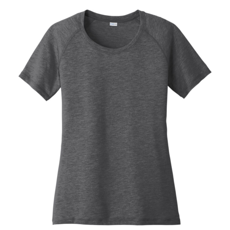 ® Ladies PosiCharge ® Tri Blend Wicking Scoop Neck Raglan Tee Thumbnail