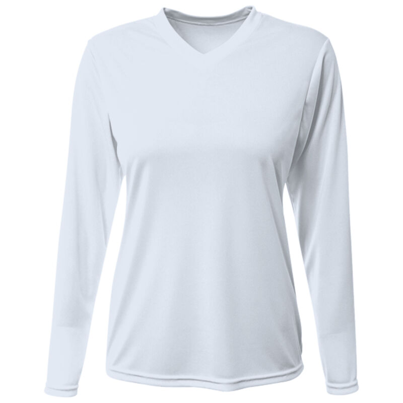 Women's USA-Made Long Sleeve Deep V-Neck Thumbnail