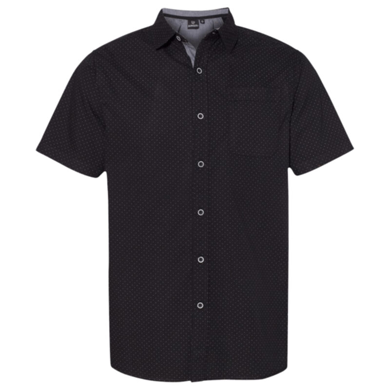 Peached Printed Poplin Short Sleeve Shirt Thumbnail