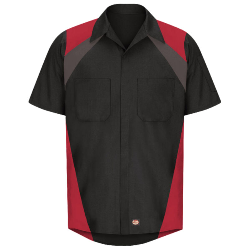 Tri-Color Short Sleeve Shop Shirt Thumbnail
