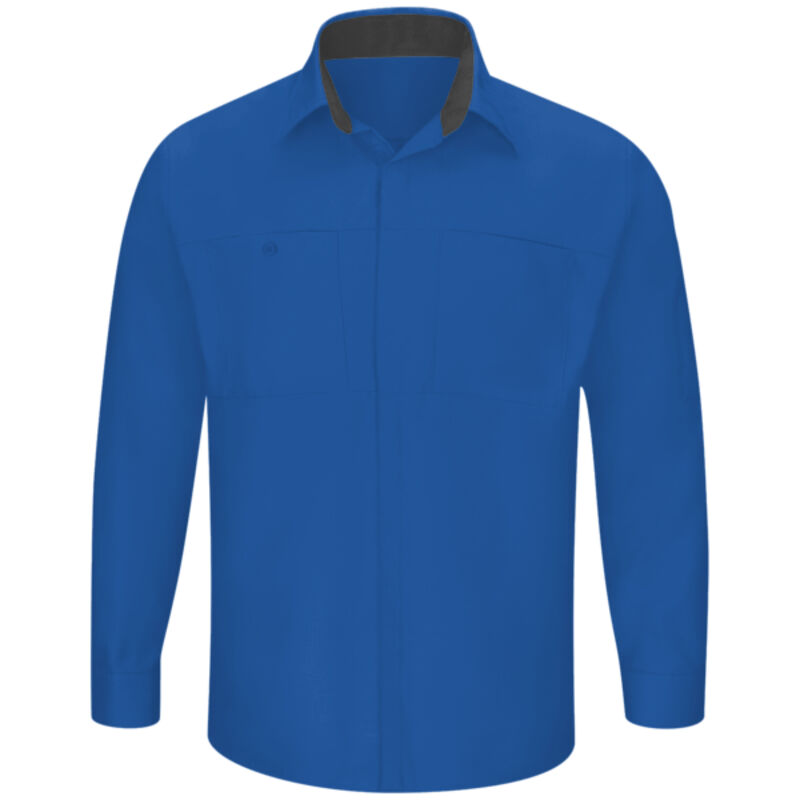 Men's Performance Plus Long Sleeve Shop Shirt with Oilblok Technology - Long Sizes Thumbnail