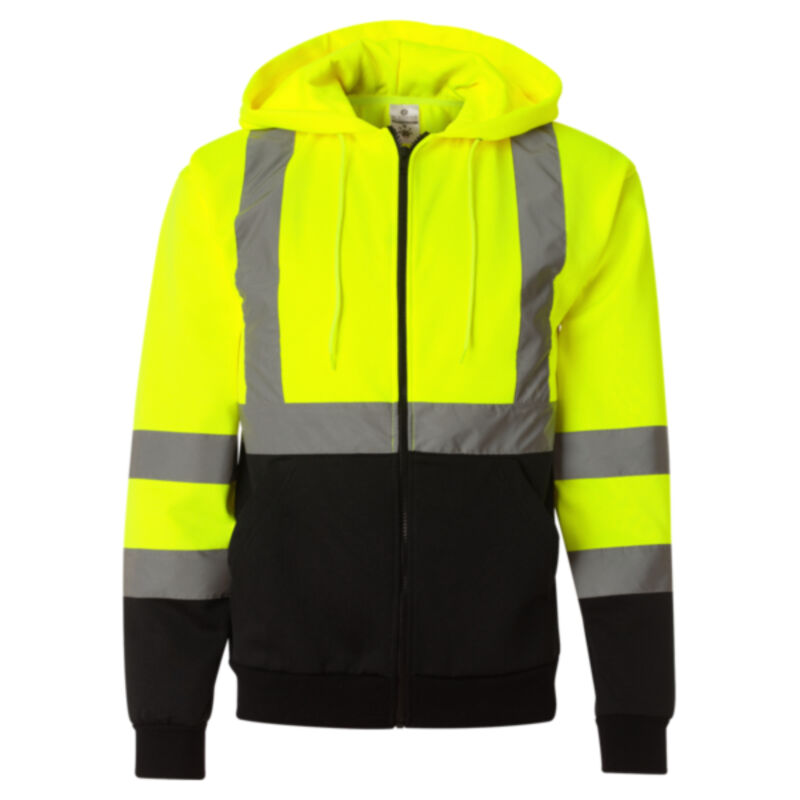 Hi-Vis Hooded Full-Zip Sweatshirt Thumbnail