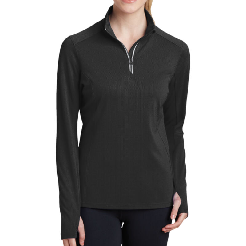 Ladies Sport Wick ® Textured 1/4 Zip Pullover Thumbnail