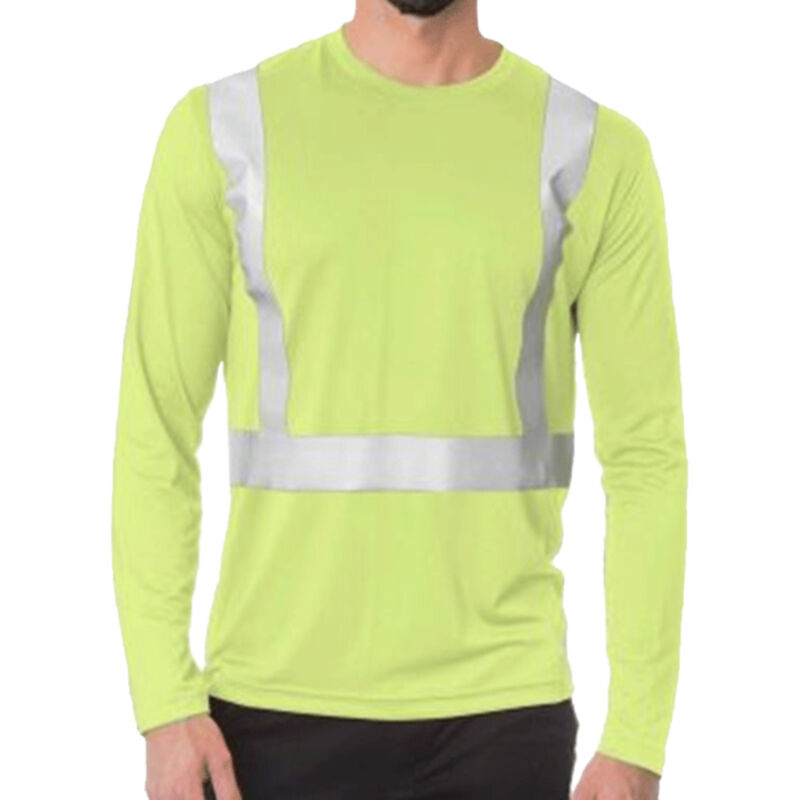 Hi-Visibility Long Sleeve Performance T-Shirt - Solid Tape Thumbnail